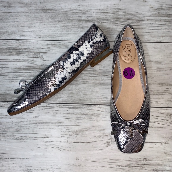 franco sarto silver flats